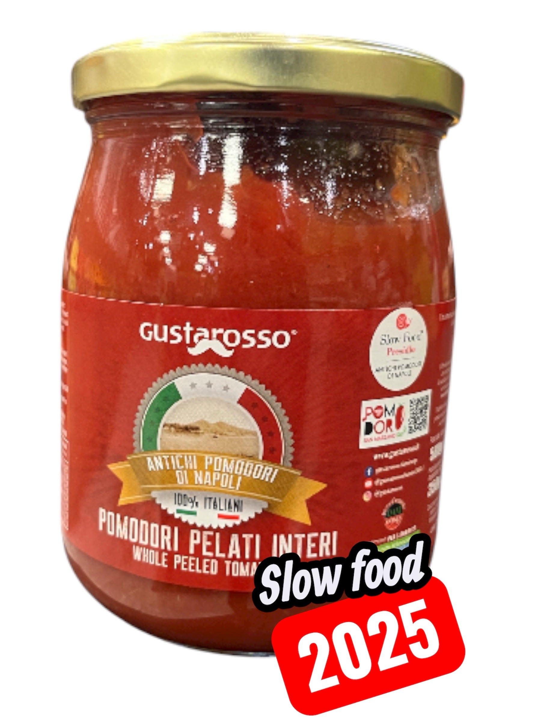 ANTICHI POMODORI DI NAPOLI ^Presidio Slow Food^- Conserva di pomodoro pelato lungo in salsa di pomodoro - conf. 6 vasi da 580 g - SPEDIZIONE INCLUSA image 0