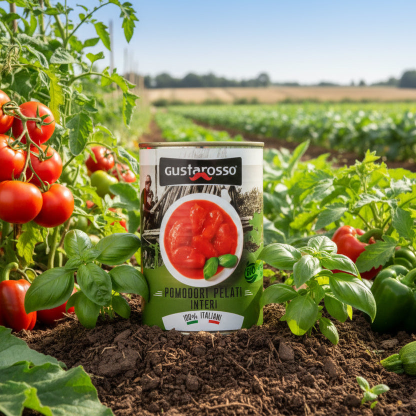 Pomodori pelati biologici 400 gr netti, confezione da 36 latte - spedizione gratuita  in italia image 0
