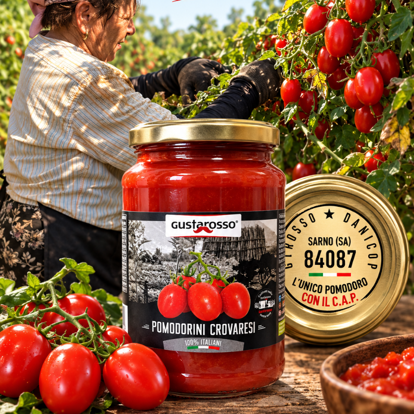 Pomodoro Crovarese - Vaso in vetro da 350 gr netti -confezione da 6 vasi