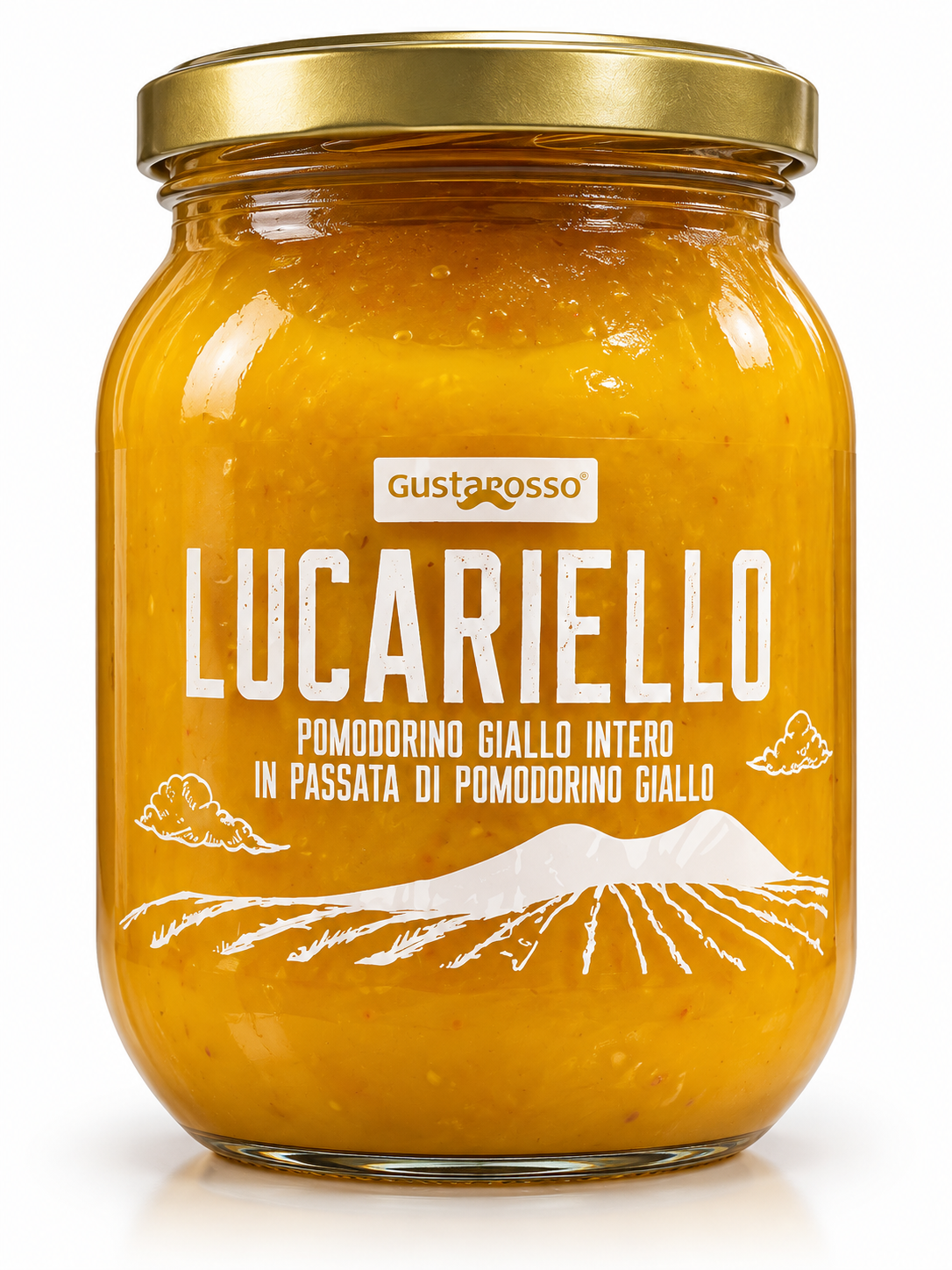 ucariello, pomodoro giallo intero al in salsa ,vaso da 520gr conf.6 Vasi