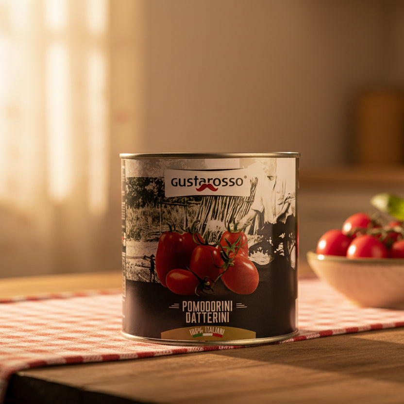 Pomodori datterini Gustarosso - latta da 2,5kg 6pz image 0