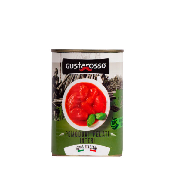 Pomodori pelati biologici 400 gr netti, confezione da 36 latte - spedizione gratuita  in italia