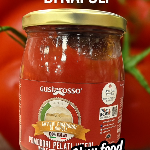 ANTICHI POMODORI DI NAPOLI ^Presidio Slow Food^- Conserva di pomodoro pelato lungo in salsa di pomodoro - conf. 6 vasi da 580 g - SPEDIZIONE INCLUSA