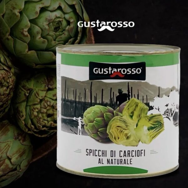 Carciofi a spicchi al naturale - latta da 2500gr netti x 6pz